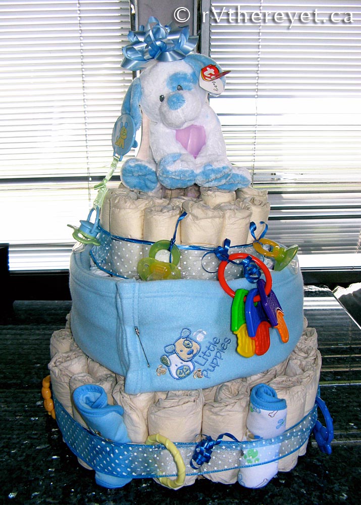 The Making of a Diaper Cake